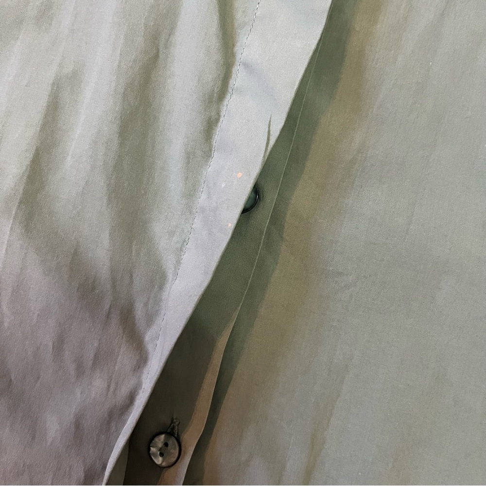 🇩🇪 Elemente Clemente Blouse Shirt Button Up Teal Green Women's Asymmetric XL - Picture 15 of 15